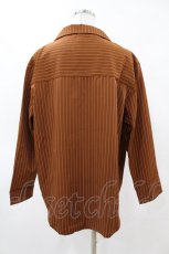 画像2: 【SALE】NieR CLOTHING / SUMMER SUIT JACKET  ブラウンストライプ H-25-05-12-1035-PU-JA-KB-ZT100 (2)