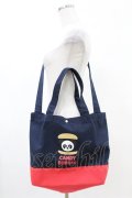 Candy Stripper / PEPE BURGER CANVAS TOTE BAGS  ネイビー H-25-05-12-1008-PU-BG-KB-ZH