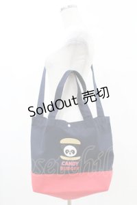 Candy Stripper / PEPE BURGER CANVAS TOTE BAGS  ネイビー H-25-05-12-1008-PU-BG-KB-ZH