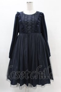 Vallee lys / "Frost Crystals"ワンピース  ネイビー H-25-05-12-1012-0-OP-KB-ZH