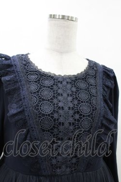 画像4: Vallee lys / "Frost Crystals"ワンピース  ネイビー H-25-05-12-1012-0-OP-KB-ZH