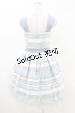 画像2: abilletage / マルチボーダージャンパースカート  サックス H-25-05-12-1023-GO-OP-KB-ZH