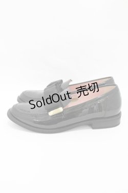 画像2: YOSUKE / リボンローファー 24cm 黒 H-25-05-12-1003-PU-SH-KB-ZH