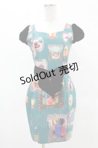 pays des fees  / キメラベルベットワンピース  グリーン H-25-05-12-1025-PU-OP-NS-ZH