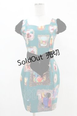 画像1: pays des fees  / キメラベルベットワンピース  グリーン H-25-05-12-1025-PU-OP-NS-ZH
