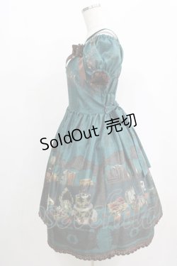 画像2: ALICE and the PIRATES / CHOcOlate addiction 〜with your SweEt Memories〜柄ワンピース Free エメラルド×茶レース H-25-05-12-001-PA-OP-NS-ZH