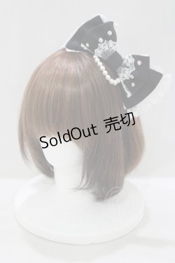 画像1: Angelic Pretty / Shiny Princessリボンカチューシャ  ブラック H-25-05-12-065-AP-AC-NS-ZH