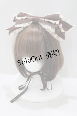 画像1: Innocent World / バラとトランプのリボンヘッドドレス  ショコラ H-25-05-12-067-IW-AC-NS-ZH