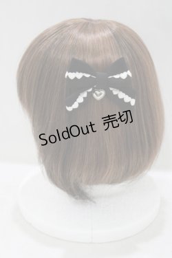 画像2: DearMyLove / Emilyハートチャームリボンツインクリップ2個セット  ブラック H-25-05-12-069-EL-AC-NS-ZH