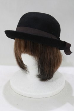 画像1: Amavel / フェルトハット  ブラック H-25-05-12-074-CA-AC-NS-ZH