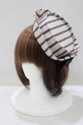 Victorian maiden / レジメンタルリボンドレスハット  グレージュ H-25-05-12-077-CL-AC-NS-ZH