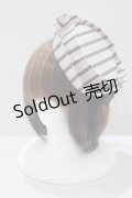 Victorian maiden / レジメンタルリボンドレスハット  グレージュ H-25-05-12-077-CL-AC-NS-ZH