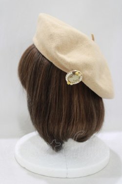 画像2: LIZ LISA / カメオブローチ付きベレー  ベージュ H-25-05-12-078-LO-AC-NS-ZH