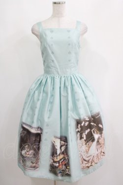 画像1: Innocent World / 金子國義アリスジャストウエストジャンパースカート M108cm サックス H-25-05-12-006-IW-OP-NS-ZH