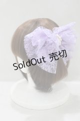 metamorphose / レースリボンバレッタ  ラベンダー H-25-05-12-080-ME-AC-NS-ZH