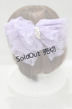 画像2: metamorphose / レースリボンバレッタ  ラベンダー H-25-05-12-080-ME-AC-NS-ZH