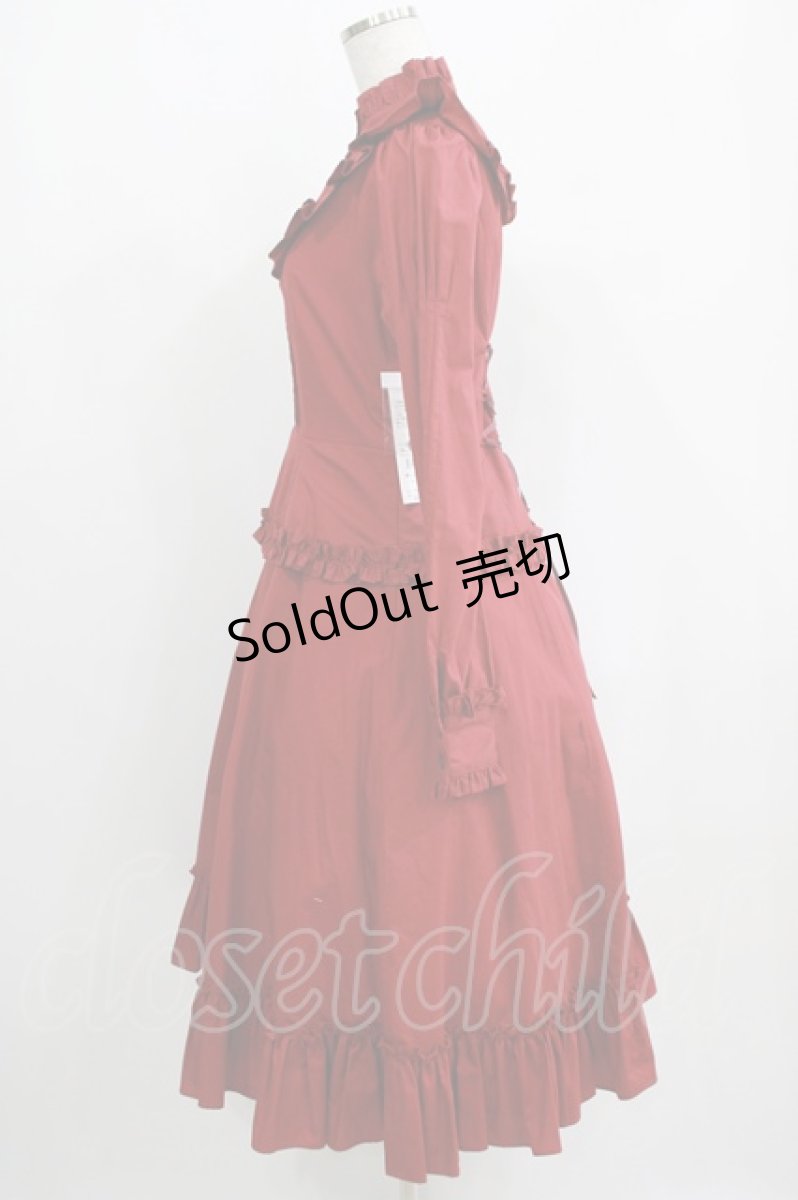 画像2: Victorian maiden / ノーブルコットンドレス Free ボルドー H-25-05-12-007-CL-OP-NS-ZH (2)