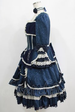画像2: Angelic Pretty / ローズガーデンプリンセスワンピース free 紺 H-25-05-12-009-AP-OP-NS-ZH