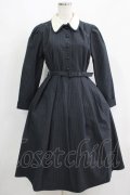 an another angelus / ピンストライプクレリック衿ロングワンピース Free D/GRAY H-25-05-12-012-CA-OP-NS-ZH