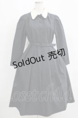 an another angelus / ピンストライプクレリック衿ロングワンピース Free D/GRAY H-25-05-12-012-CA-OP-NS-ZH