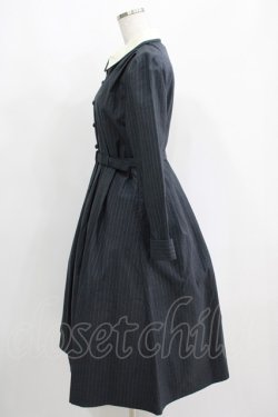 画像2: an another angelus / ピンストライプクレリック衿ロングワンピース Free D/GRAY H-25-05-12-012-CA-OP-NS-ZH