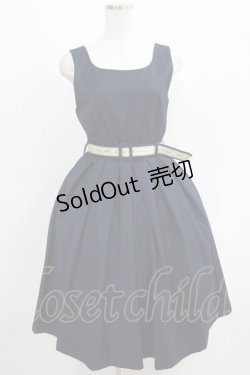 画像1: Fi.n.t / ロゴテープベルト使いジャンスカ Free NAVY H-25-05-12-013-CA-OP-NS-ZH