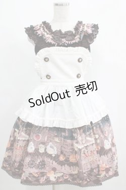 画像1: ALICE and the PIRATES / Tricky Nightmare Factory柄ジャンパースカートI Free ブラック H-25-05-12-002-PA-OP-NS-ZH