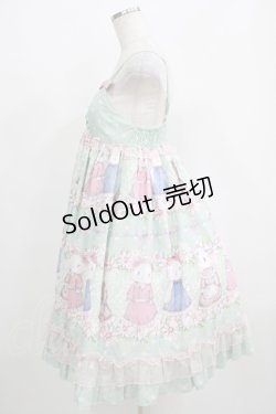 画像2: To Alice / うさぎ柄ジャンパースカート S ミント H-25-05-12-015-LO-OP-NS-ZH