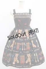 Innocent World / ビスケットベアーハイウエストジャンパースカート M ブラック H-25-05-12-019-IW-OP-NS-ZH
