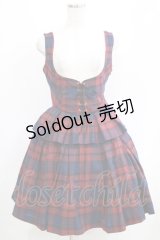 Victorian maiden / ブリティッシュチェックレースアップジャンパースカート Free Cherry H-25-05-12-020-CL-OP-NS-ZH