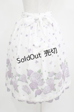 画像3: axes femme / 紫陽花パネル柄スカート M オフ H-25-05-12-026-AX-SK-NS-ZH
