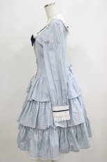 画像2: ALICE and the PIRATES / ドビーストライプセーラーワンピース Free サックス H-25-05-13-003-PA-OP-NS-ZH (2)