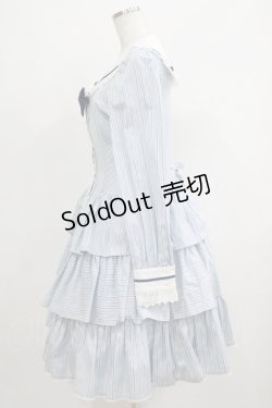 画像2: ALICE and the PIRATES / ドビーストライプセーラーワンピース Free サックス H-25-05-13-003-PA-OP-NS-ZH