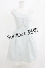 F i.n.t / ビスチェ風カッティングチェックジャンパースカート Free L/GR×WH H-25-05-13-028-CA-OP-NS-ZH