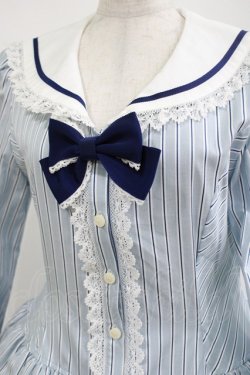 画像4: ALICE and the PIRATES / ドビーストライプセーラーワンピース Free サックス H-25-05-13-003-PA-OP-NS-ZH