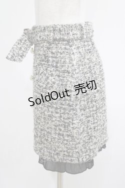 画像2: Ank Rouge / プリーツフリルツイードスカート M ブラック H-25-05-13-042-CA-SK-NS-ZH