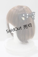 Maison de FLEUR / ドットサテンリボンバレッタ  ブラック H-25-05-13-057-LO-AC-NS-ZH