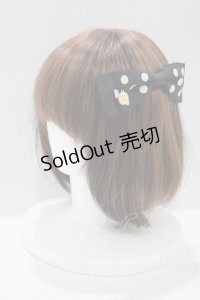 Maison de FLEUR / ドットサテンリボンバレッタ  ブラック H-25-05-13-057-LO-AC-NS-ZH
