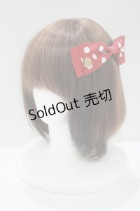Maison de FLEUR / ドットサテンリボンバレッタ  レッド H-25-05-13-059-LO-AC-NS-ZH