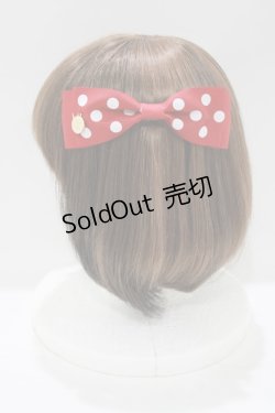 画像2: Maison de FLEUR / ドットサテンリボンバレッタ  レッド H-25-05-13-059-LO-AC-NS-ZH