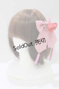 画像1: metamorphose / まどろみの浪漫リボンバレッタ  ピンク H-25-05-13-060-ME-AC-NS-ZH