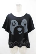 Candy Stripper / PEPEフェイスTシャツ  黒 H-25-05-13-1049-PU-TO-KB-ZH