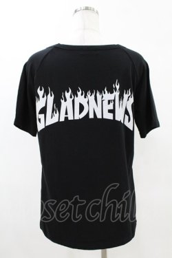 画像2: GLAD NEWS / バックプリントTシャツ  黒 H-25-05-13-1051-GL-TO-KB-ZH