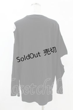 画像2: NieR Clothing / アシメカット長袖カットソー  黒 H-25-05-13-1052-PU-TO-KB-ZH