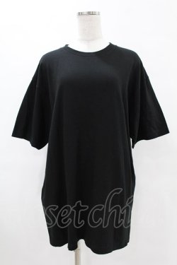 画像1: NieR Clothing / プリントCOTTON CUTSEW XL 黒 H-25-05-13-1054-PU-TO-KB-ZH