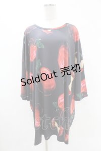 NieR Clothing / プリントBIG CUTSEW  黒 H-25-05-13-1059-PU-TO-KB-ZH