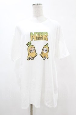 画像1: NieR Clothing / プリント半袖CUTSEW XL 白 H-25-05-13-1006-PU-TO-KB-ZH