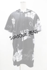 NieR Clothing / 半袖ZIPパーカー  黒 H-25-05-13-1063-PU-TO-KB-ZH