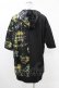 画像2: NieR Clothing / プリント切替半袖ZIPパーカー  黒 H-25-05-13-1065-PU-TO-KB-ZH (2)