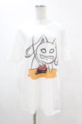 NieR Clothing / プリントCOTTON CUTSEW  白 H-25-05-13-1008-PU-TO-KB-ZH